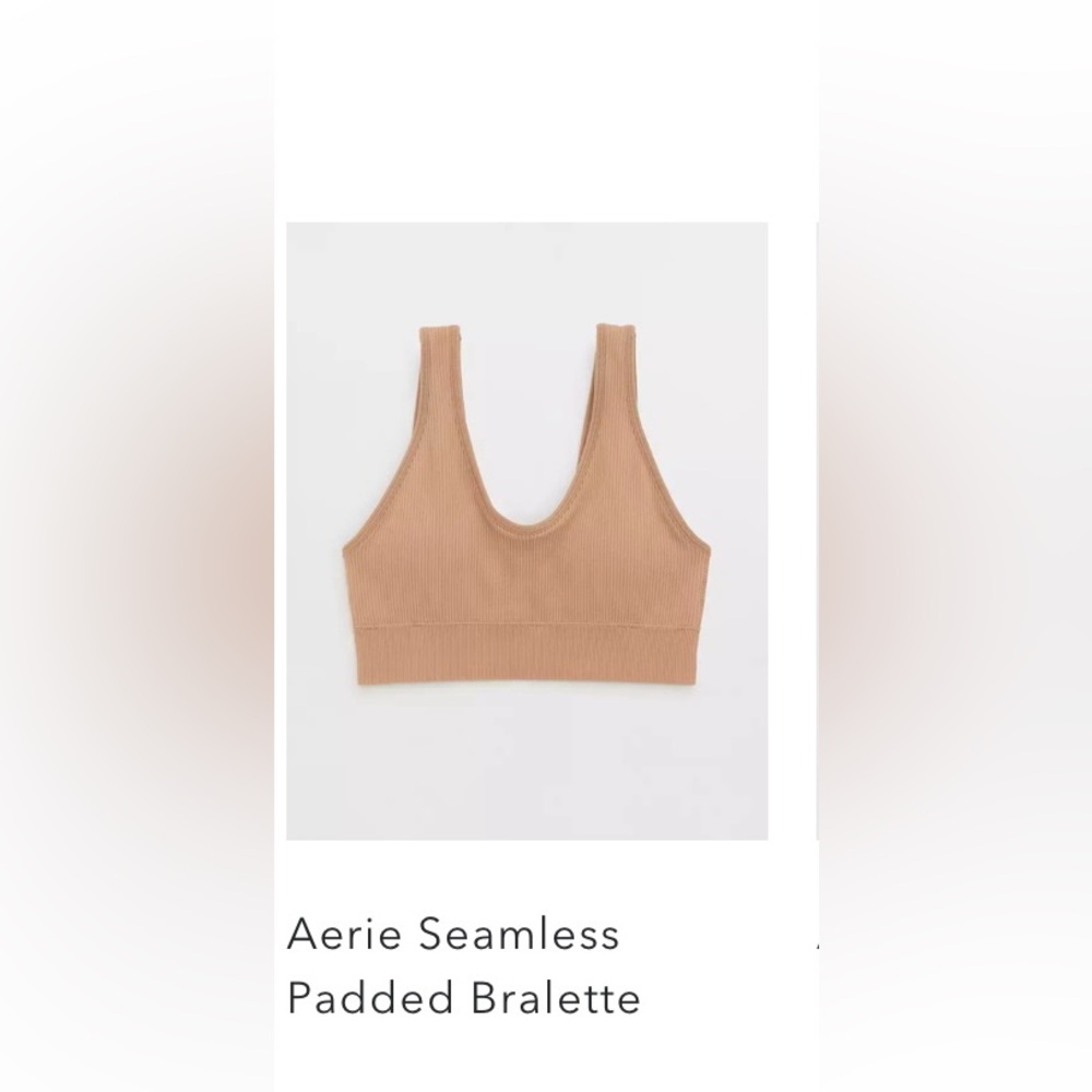 Aerie Seamless Padded Bralette Nude/Beige Color Size Small